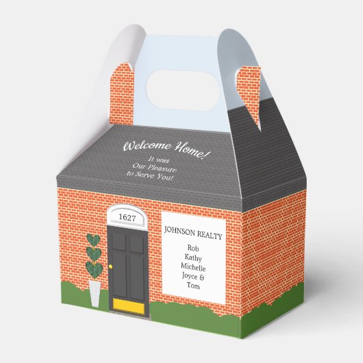 Welkom Huis Gepersonaliseerde Realtor Gift Box Bedankdoosjes (Achterkant)