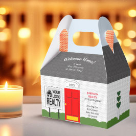 Welkom Huis Realtor Rode Deur Nieuwe Huis Gift Box Bedankdoosjes