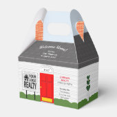 Welkom Huis Realtor Rode Deur Nieuwe Huis Gift Box Bedankdoosjes (Achterkant)