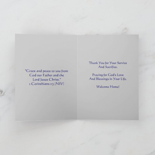 Welkom Huis, Veteraan Bedankkaart (Binnen)