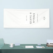 Welkom Huwelijk Monogram Vinyl Banner (Beurs)
