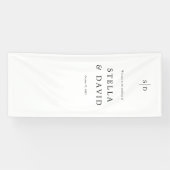 Welkom Huwelijk Monogram Vinyl Banner (Horizontaal)