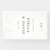 Welkom Huwelijk Monogram Vinyl Banner (Horizontaal)