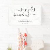 Welkom huwelijksbanner modern & chic spandoek (Insitu)