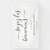 Welkom huwelijksbanner modern & chic spandoek (Verticaal)