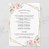 Welkom Huwelijksceremonie Programma Elegante Bloem Programmakaart (Achterkant)