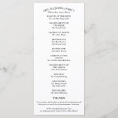 Welkom Huwelijksceremonie Programma Groen 4x9 Programmakaart (Achterkant)