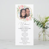 Welkom Huwelijksceremonie Programma Groen 4x9 Programmakaart (Staand voorkant)