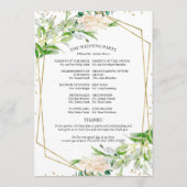 Welkom Huwelijksceremonie Programma Groen Programmakaart (Achterkant)
