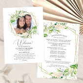 Welkom Huwelijksceremonie Programma Groen Programmakaart