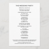 Welkom Huwelijksceremonie Programma Kalligrafie Programmakaart (Achterkant)