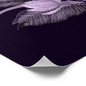 Welkom huwelijksfeest paarse bloem violet frame poster (Hoek)