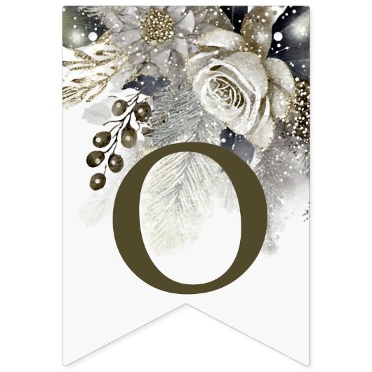 Welkom Huwelijkspartij Zilveren Gouden Witte Rozen Vlaggetjes (Tweede vlag)