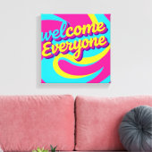 Welkom Iedereen  Canvas Afdruk (Insitu (Woonkamer))