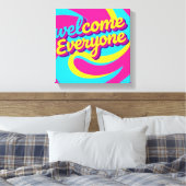 Welkom Iedereen  Canvas Afdruk (Insitu (Slaapkamer))