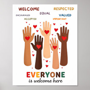 Welkom Iedereen is welkom hier Idaho Teacher Poster