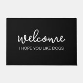 Welkom Ik hoop dat je van honden houdt Deurmat (Voorkant)
