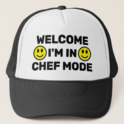 Welkom - Ik Sta In Chef Modus™ Trucker Hoed Pet (Voorkant)