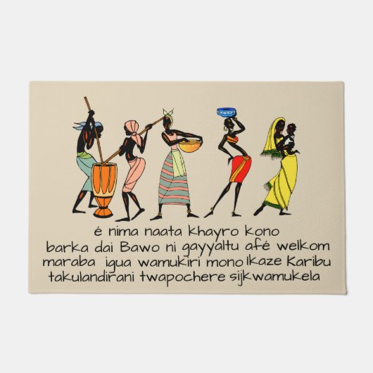 Welkom in 12 Afrikaanse talen Deurmat (Voorkant)