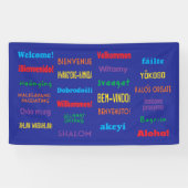 Welkom in 24 verschillende talen Banner (Horizontaal)