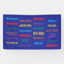 Welkom in 24 verschillende talen Banner