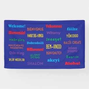 Welkom in 24 verschillende talen Banner