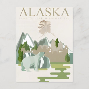 Welkom in ALASKA staat van Amerika Briefkaart