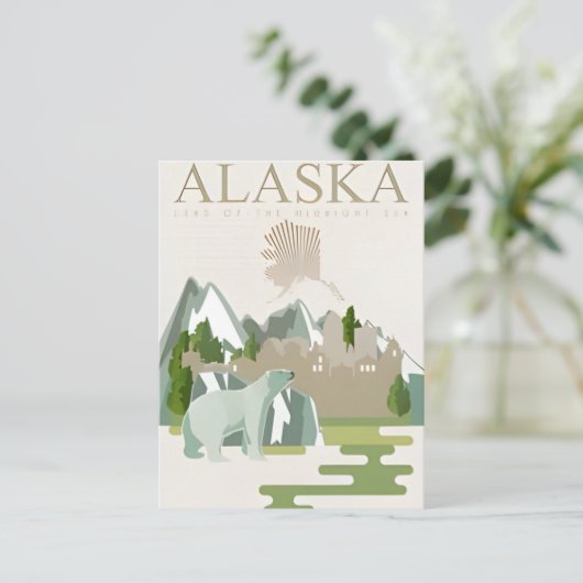 Welkom in ALASKA staat van Amerika Briefkaart (Staand voorkant)