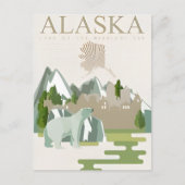 Welkom in ALASKA staat van Amerika Briefkaart (Voorkant)