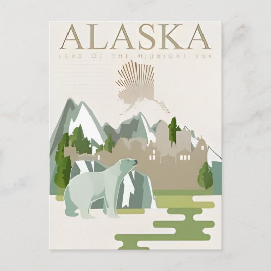 Welkom in ALASKA staat van Amerika Briefkaart (Voorkant)
