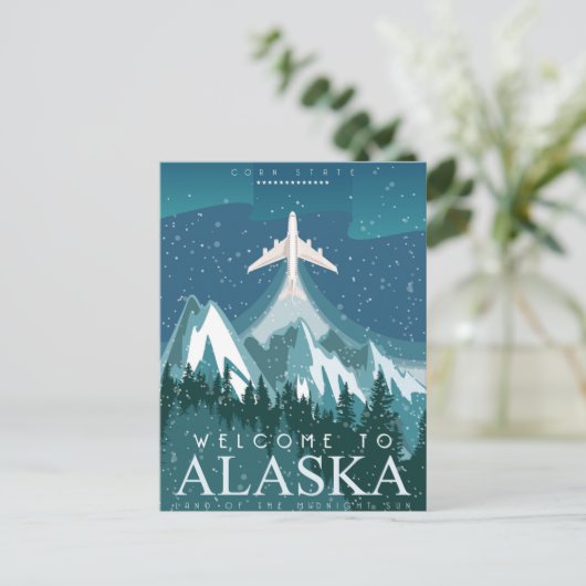 Welkom in ALASKA staat van Amerika Briefkaart (Staand voorkant)