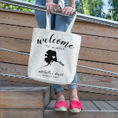 Welkom in Alaska | US State Silhouette Wedding Tote Bag