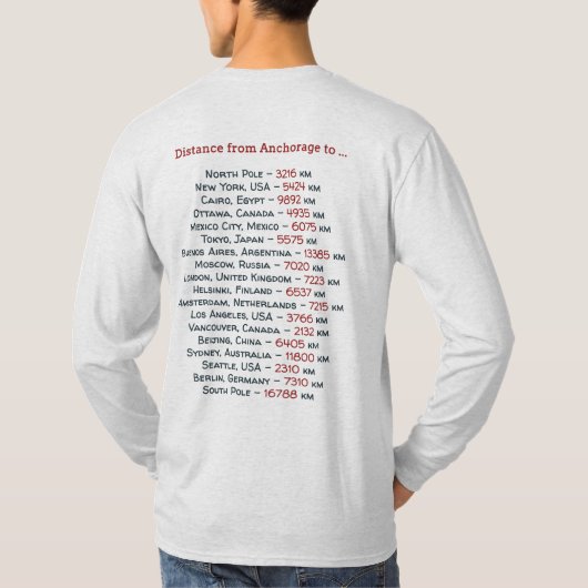 Welkom in Alaska. Verankering - Kleurkleur Logo T-shirt (Achterkant)