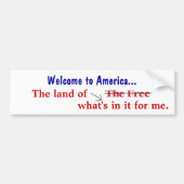 Welkom in Amerika Bumpersticker (Voorkant)