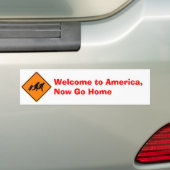 Welkom in Amerika, nu naar huis Bumpersticker (Op auto)