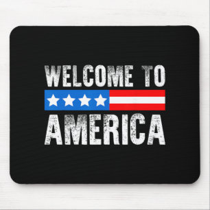 Welkom in Amerika Patriottische Usa Vlag Nieuwe Am Muismat