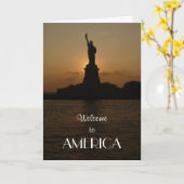 Welkom in Amerika/Standbeeld van de Vrijheid+Nieuw Kaart (Gele Bloem)