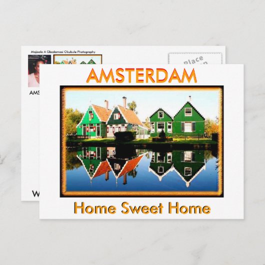 Welkom in Amsterdam (Mojisola a a Gbadamosi Okubul Briefkaart (Voorkant / Achterkant)