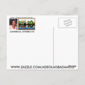 Welkom in Amsterdam (Mojisola a a Gbadamosi Okubul Briefkaart (Achterkant)