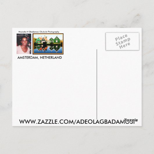 Welkom in Amsterdam (Mojisola a a Gbadamosi Okubul Briefkaart