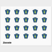 Welkom in Android County (Bug Droid Sign) Vierkante Sticker (Vel)
