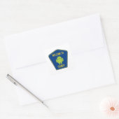 Welkom in Android County (Bug Droid Sign) Vierkante Sticker (Envelop)