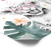 Welkom in Animal Pink Gold Tropical Birthday Poster (Hoek)