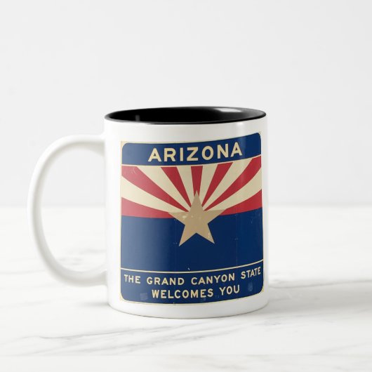Welkom in Arizona Tweekleurige Koffiemok (Links)