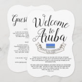 Welkom in Aruba | Aangepast bestemmingshuwelijk Kaart (Voorkant / Achterkant)