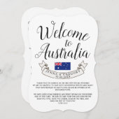 Welkom in Australië | Aangepast bestemmingshuwelij Kaart (Voorkant / Achterkant)
