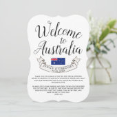 Welkom in Australië | Aangepast bestemmingshuwelij Kaart (Staand voorkant)