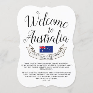 Welkom in Australië   Bestemming Huwelijk Custom Kaart