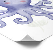 welkom in baby shower krachtens het zee poster (Hoek)