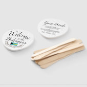 Welkom in Bahamas | Aangepast bestemmingshuwelijk Handwaaier (Niet-gemonteerd)